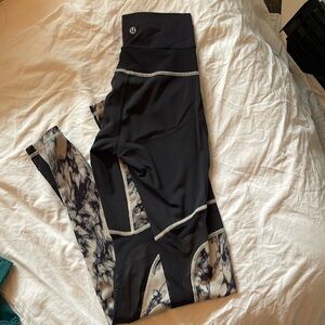 Lululemon pants with sheer panels size 4